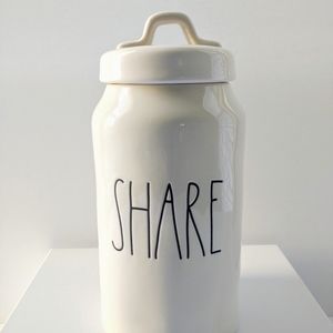 🎁Rae Dunn Canister - Ceramic SHARE Canister - 10” High